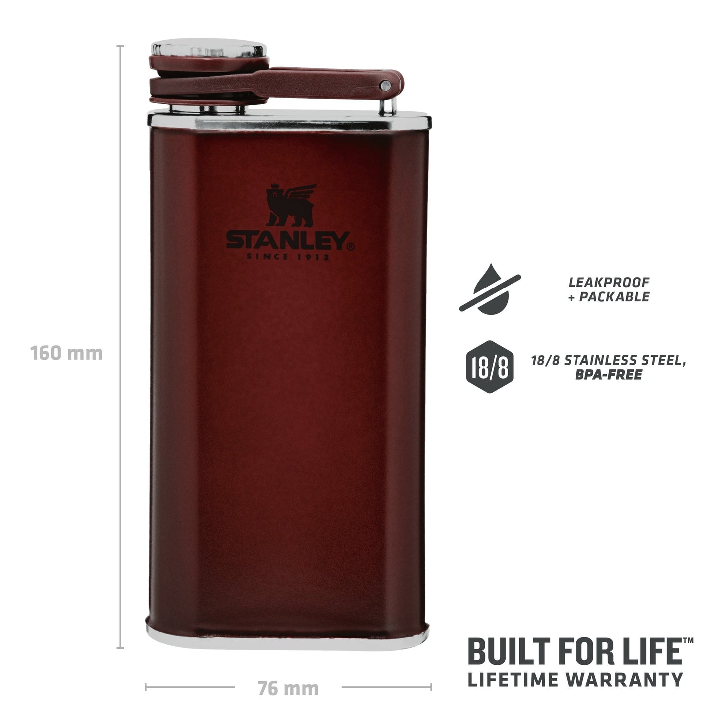 Classic Easy Fill Wide Mouth Flask | 0.23L - Ѕtаnlеу Create