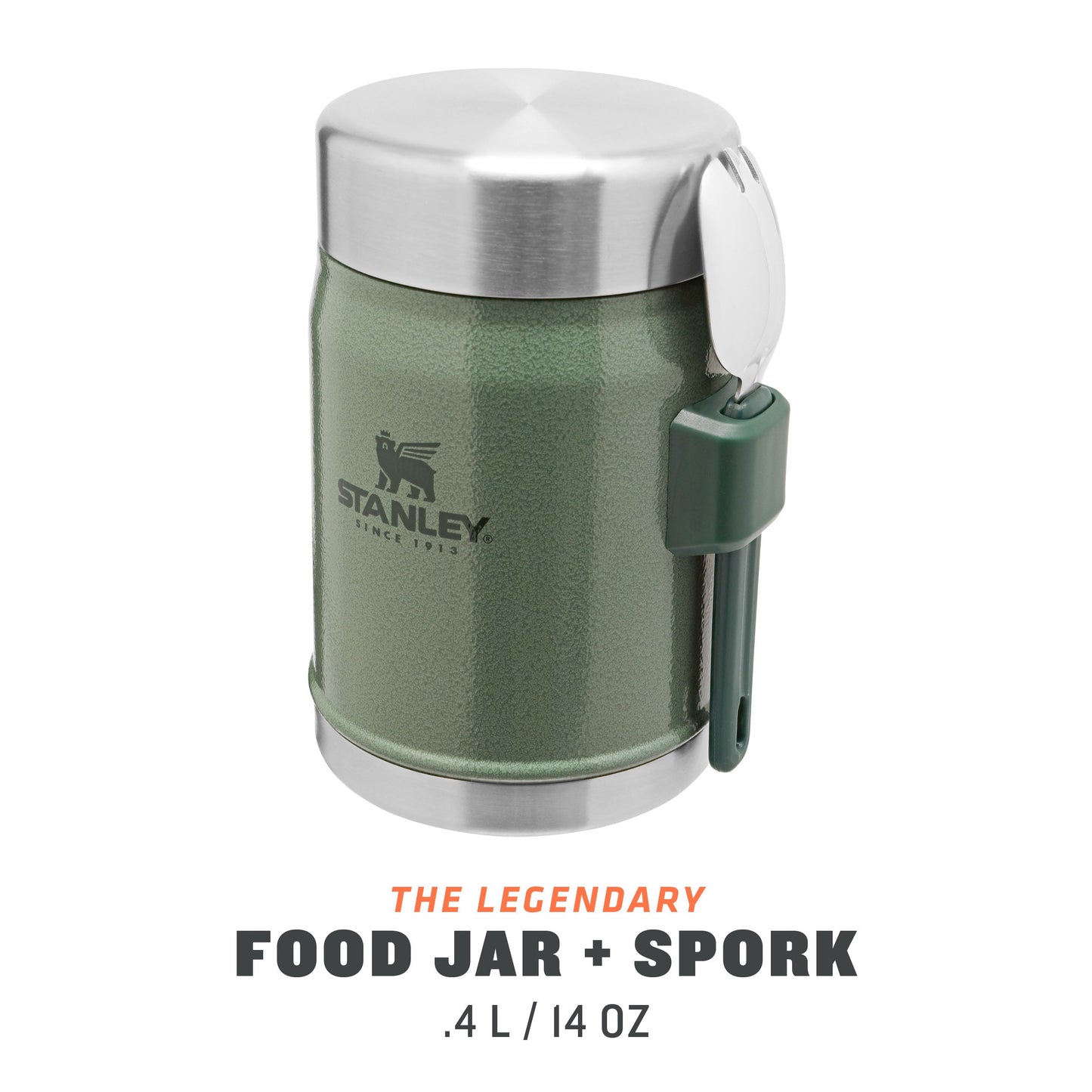 Classic Legendary Food Jar + Spork | 0.4L - Ѕtаnlеу