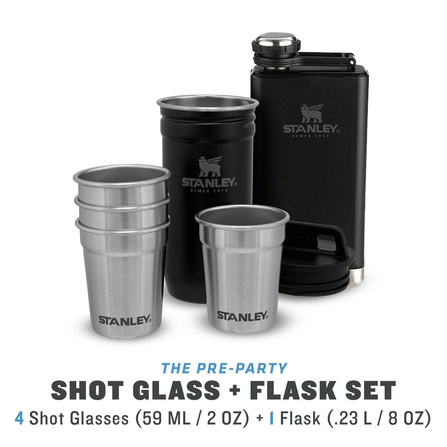 Adventure Pre-Party Shot Glass + Flask Set - Ѕtаnlеу