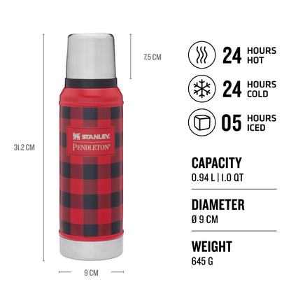 Pendleton Rob Roy Buffalo Check Classic Bottle | 0.94L - Ѕtаnlеу