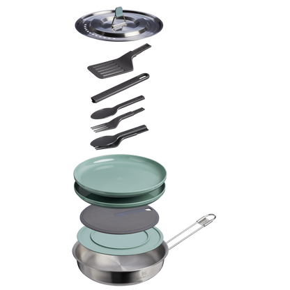 Wildfare Core Fry Pan Cookset | 8-piece set | 0.94L - Ѕtаnlеу